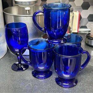 6 Cobalt Glass AH Drinkware